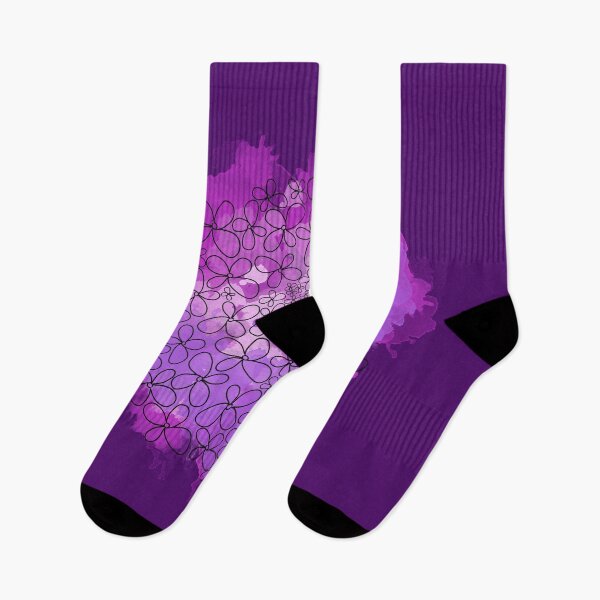 Item preview, Purple watercolor flowers. Pink & Purple Hydrangea  designed and sold by KateQR.