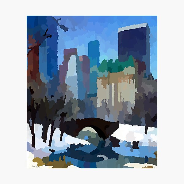 Aperçu de l'œuvre L'hiver à Central Park à New York créée et vendue par Jon-Baran.