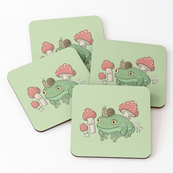 Item preview, Frog with Snail Hat in Mushroom Forest: Cottagecore Aesthetic Toad, Goblincore Fairy Grunge, Toadstool Fungi Theme, Trippy Witchy Emo Style designed and sold by MinistryOfFrogs.