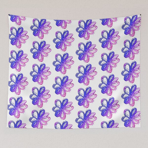Item preview, Watercolor floral painting | Blue violet watercolor flower designed and sold by lausn.