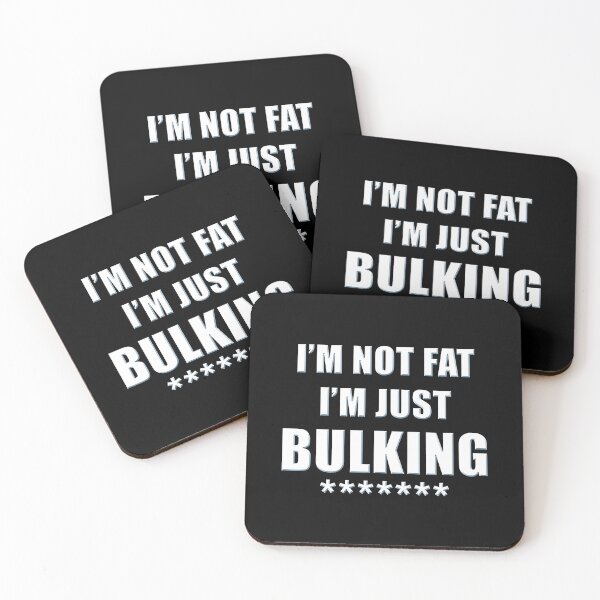 Item preview, I'm Not Fat I'm Just Bulking Funny Weightlifting designed and sold by GeorgiHeyward.