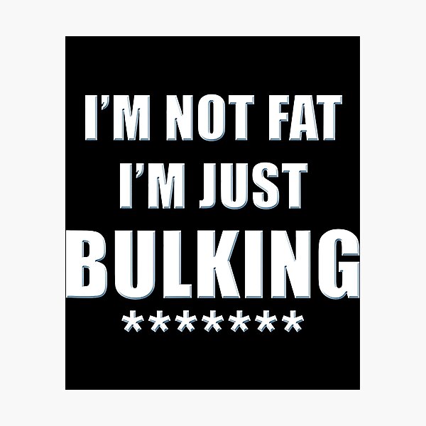 Item preview, I'm Not Fat I'm Just Bulking Funny Weightlifting designed and sold by GeorgiHeyward.