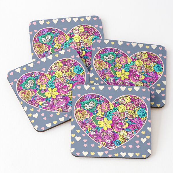 Item preview, A Heart of Flowers, with a Rainbow of Hearts Around It Gift designed and sold by TMelonShop.