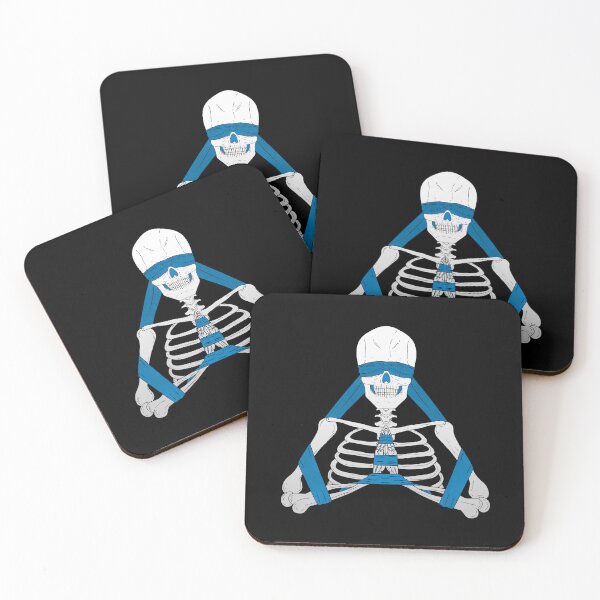 Item preview, Blindfold Ribbon Praying Skeleton Blue Ribbon designed and sold by FacundoGomez.
