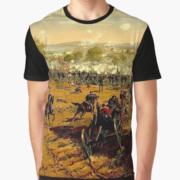 Vista previa del artículo con la obra «BATALLA DE GETTYSBURG: Impresión de pintura de la guerra civil de Estados Unidos Vintage», diseñado y vendido por posterbobs.