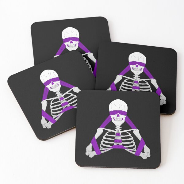 Item preview, Blindfold Ribbon Praying Skeleton Purple Ribbon designed and sold by FacundoGomez.