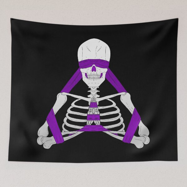 Item preview, Blindfold Ribbon Praying Skeleton Purple Ribbon designed and sold by FacundoGomez.