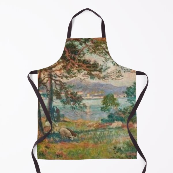 Item preview, Sheep on a River Bank in Normandy by Eugene Chigot designed and sold by tomorrowsart.
