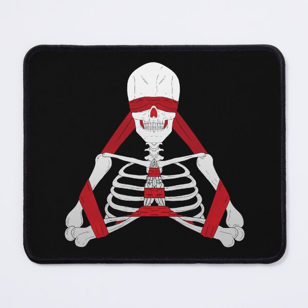Item preview, Blindfold Ribbon Praying Skeleton Red Ribbon designed and sold by FacundoGomez.