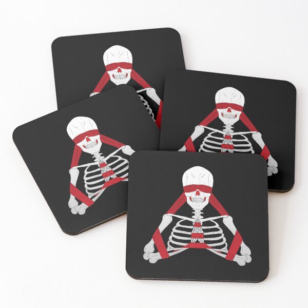 Item preview, Blindfold Ribbon Praying Skeleton Red Ribbon designed and sold by FacundoGomez.