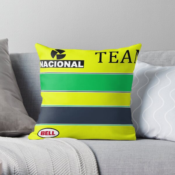 Ayrton Senna Team Lotus era helmet. Throw Pillow
