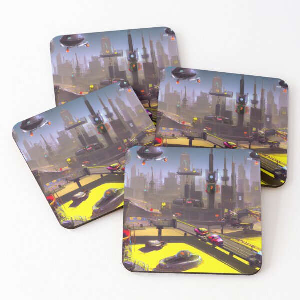 Item preview, Dubai at Night -  A City in Motion with Special Flying Vehicles and Illuminated Streets - Dubai City designed and sold by WBP Mart.