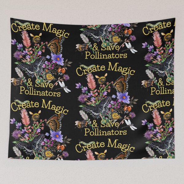 Item preview, Create Magic & Save Pollinators Colorful Nature Design designed and sold by EarthArtDesigns.