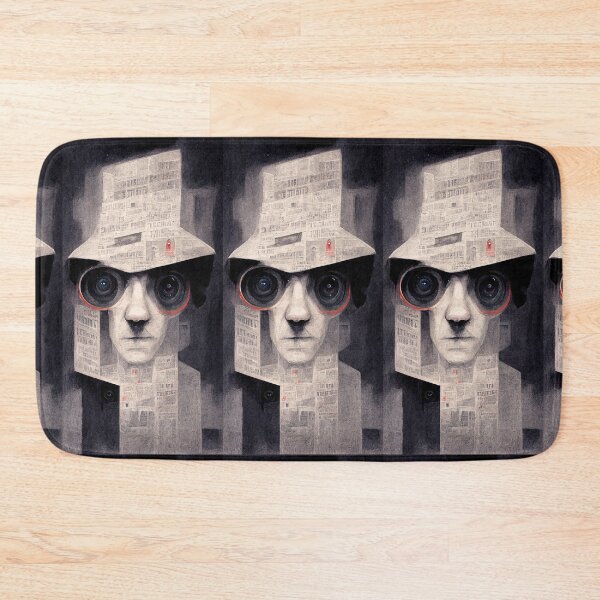 Item preview, Kafka Paranoia - Franz Kafka inspired artistic surveillance state dark painting designed and sold by V0L0S.