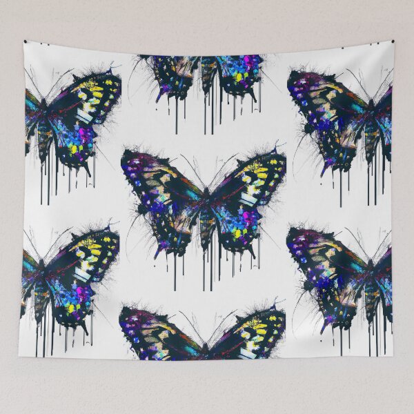 Item preview, Cyber Punk Watercolor and Oil Abstract Splatter Painted Butterfly designed and sold by nicholekoch1.