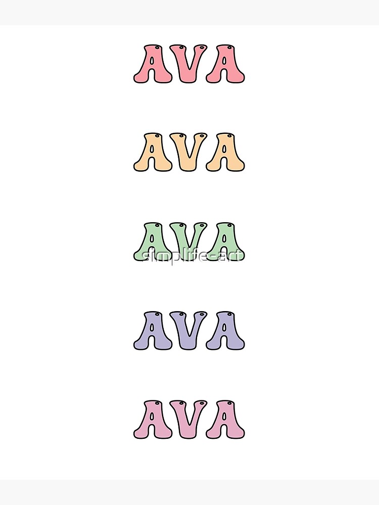 Ava Name Set Pack Poster For Sale By Simplife Art Redbubble