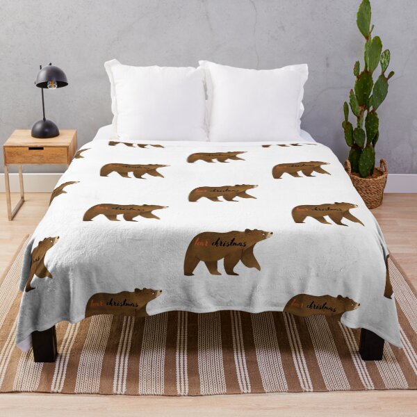 Item preview, black and white buffalo plaid bear christmas designed and sold by wear best.
