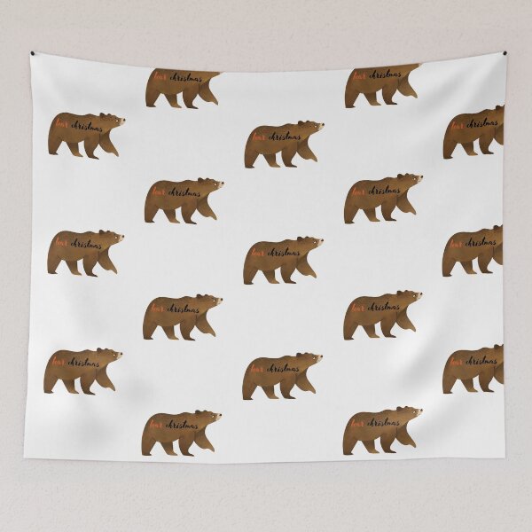 Item preview, black and white buffalo plaid bear christmas designed and sold by wear best.