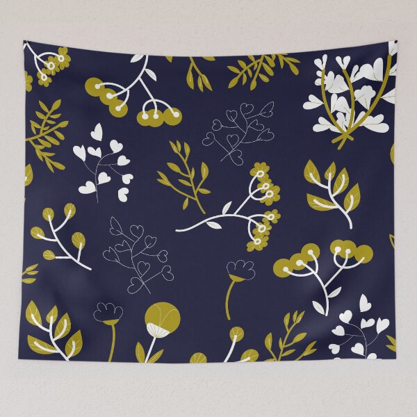 Item preview, Illustration Floral midnight blue designed and sold by perfektdesign.