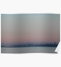 Seattle at sunset Poster