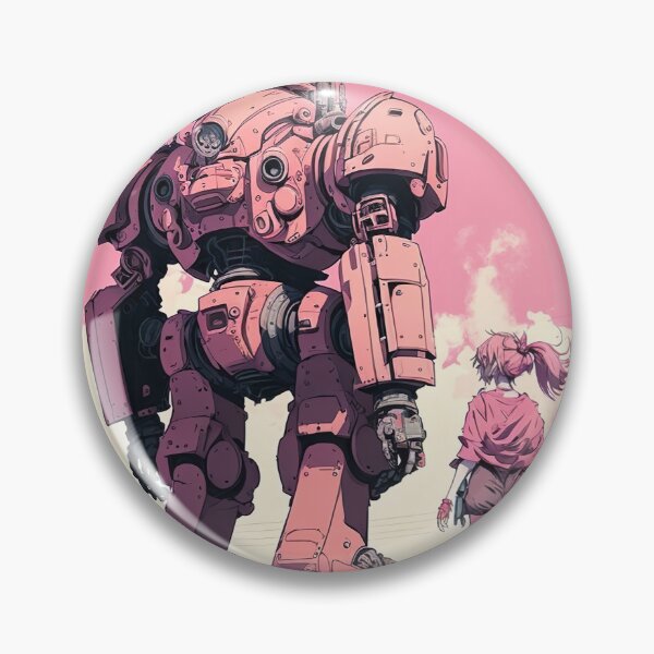 Item preview, Anime style Robot, Kawai color, cyberpunk city designed and sold by Daimonxart.