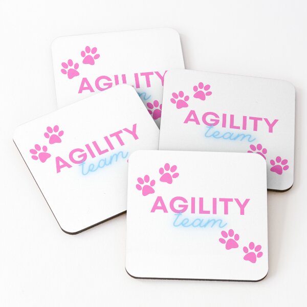 Item preview, Agility team in pink and blue with paws designed and sold by PausePapote.