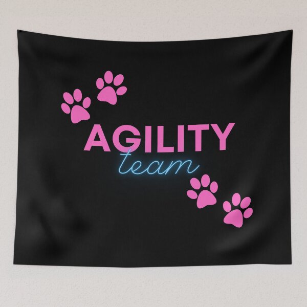 Item preview, Agility team in pink and blue with paws designed and sold by PausePapote.