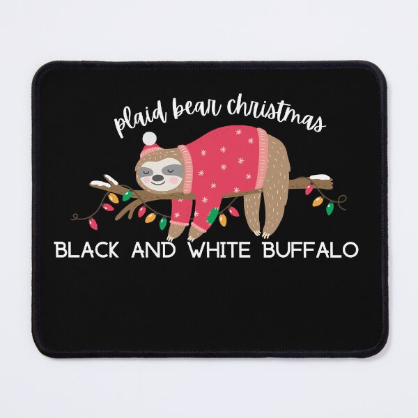 Item preview, black and white buffalo plaid bear christmas designed and sold by wear best.