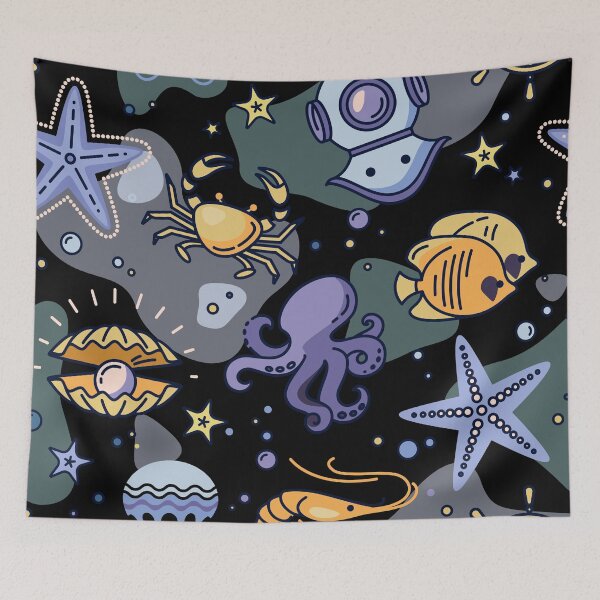 Item preview, Ocean animals design pattern designed and sold by eskitus2020.