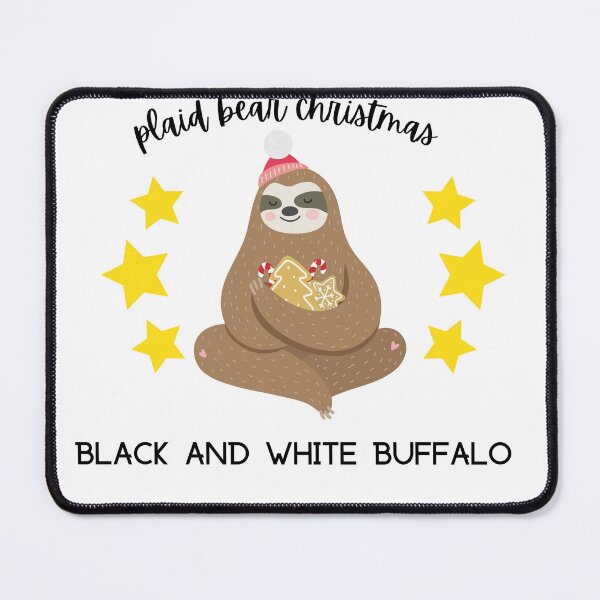 Item preview,  black and white buffalo plaid bear christmas designed and sold by wear best.