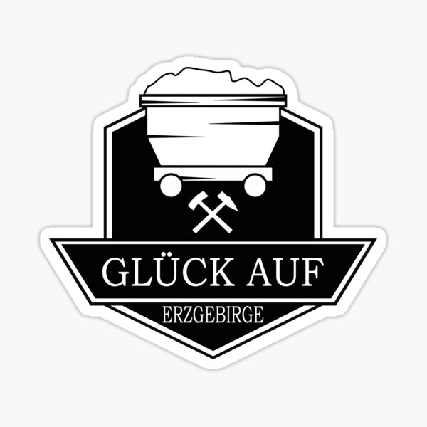 Glückauf Glück Auf Bergbau Zeche Kumpel Emblem Fahne T-shirt