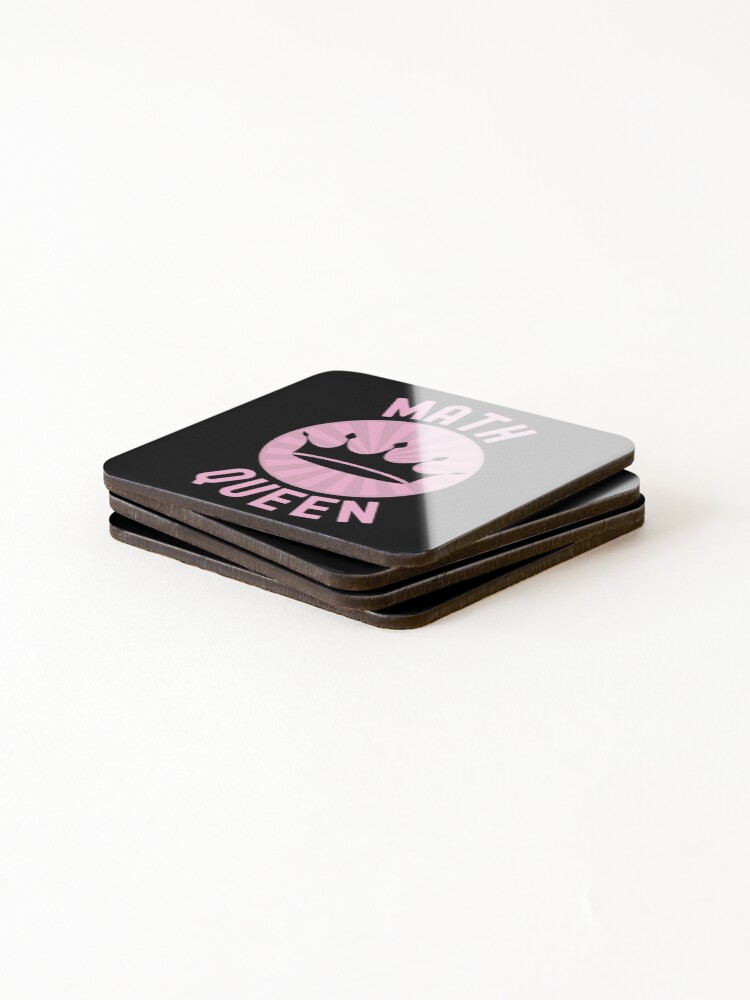 Thumbnail 4 of 5, Coasters (Set of 4), Math Queen - Math Lover, Math Teacher, Math Professor, Math Nerd, Mathematics, Statistics, Laboratories designed and sold by jadedscientist.
