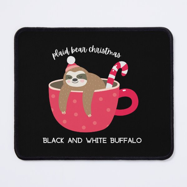 Item preview, black and white buffalo plaid bear christmas designed and sold by wear best.