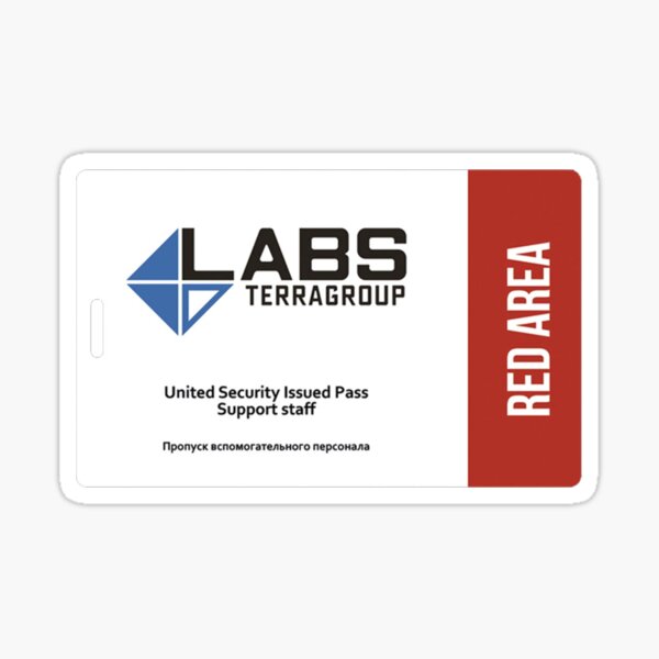 Labs Red Keycard" Sticker for Sale EggmanDesigns | Redbubble