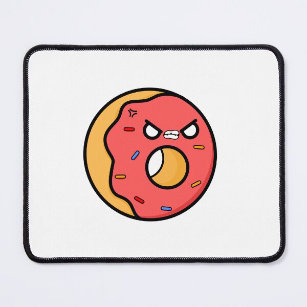 Item preview, Cute Cartoon Donut || Red Angry || Kawai designed and sold by cookingwithten.