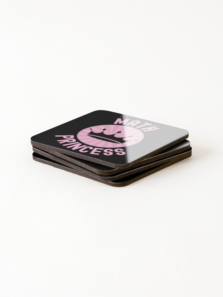 Thumbnail 4 of 5, Coasters (Set of 4), Math Princess - Math Lover, Math Teacher, Math Professor, Math Nerd, Mathematics, Statistics, Laboratories designed and sold by jadedscientist.