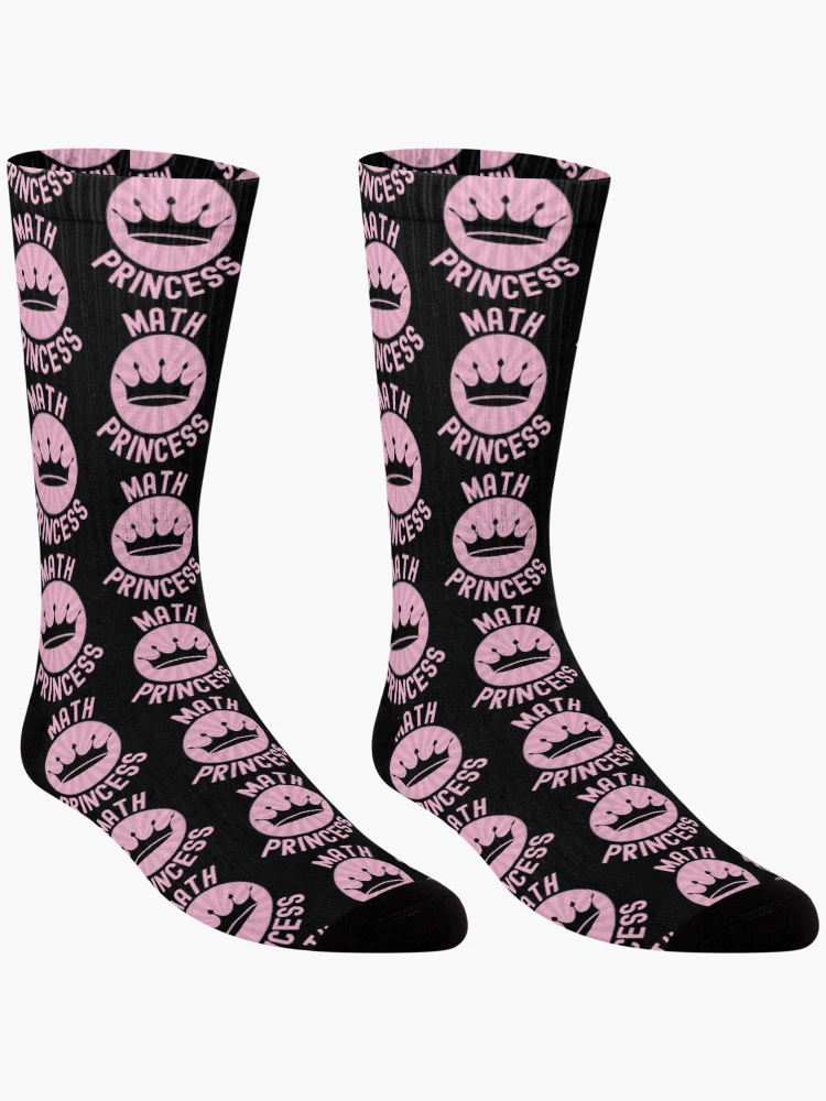 Thumbnail 3 of 5, Socks, Math Princess - Math Lover, Math Teacher, Math Professor, Math Nerd, Mathematics, Statistics, Laboratories designed and sold by jadedscientist.