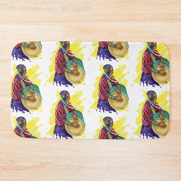 Item preview, Black African Man Drumming designed and sold by Kainene.