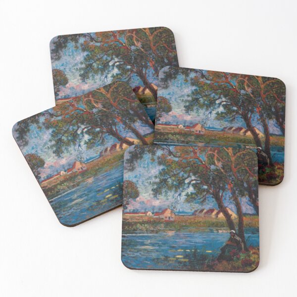 Item preview, Eugene Chigot - Au bord de l'eau designed and sold by tomorrowsart.