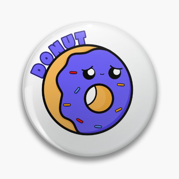 Item preview, Cute Cartoon Donut || Blue Donut || Kawai designed and sold by cookingwithten.