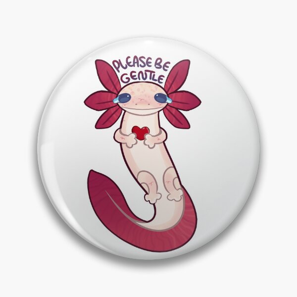 Item preview, Please Be Gentle Axolotl (Luecistic) designed and sold by Krispychisps.