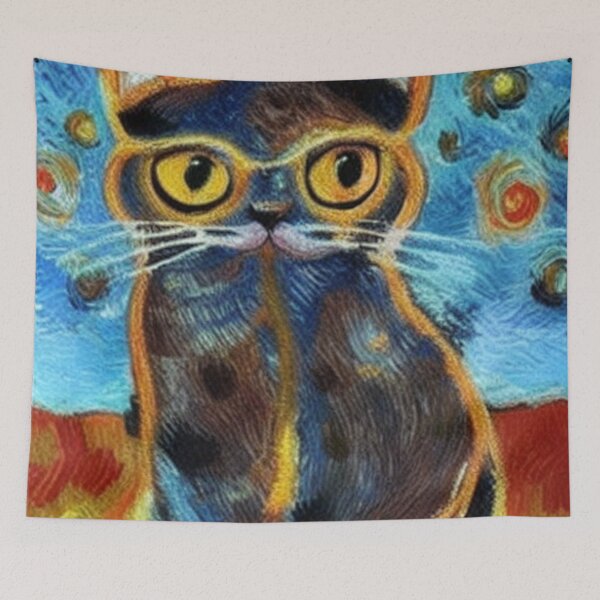Item preview, Cat Vangogh designed and sold by Ashley Lustful.