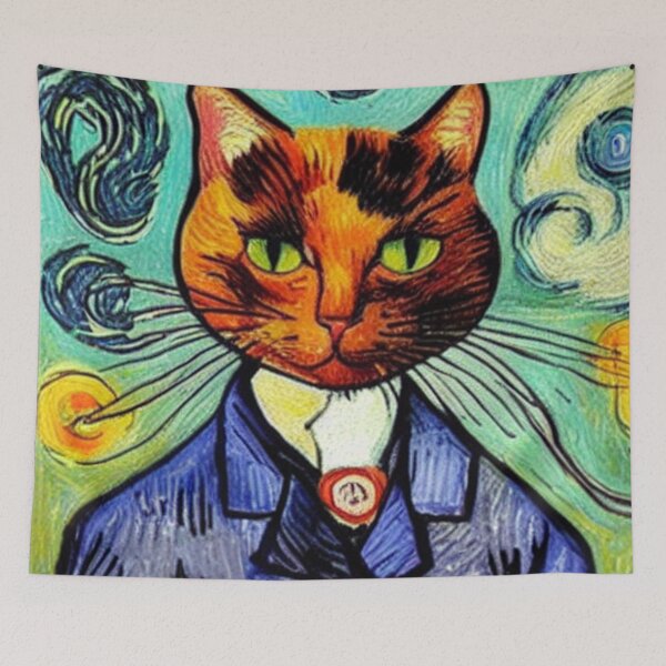Item preview, Cat Vangogh designed and sold by Ashley Lustful.