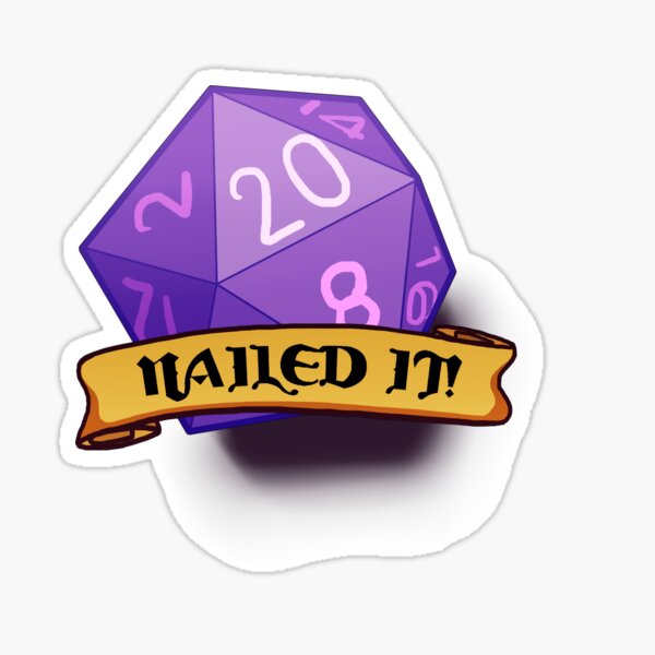 D20 Critical Success Sticker Sticker