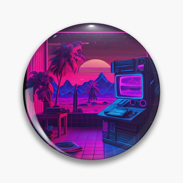 Aperçu de l'œuvre Une salle de détente Synthwave créée et vendue par LukeAiWalker.