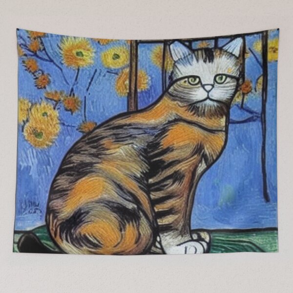 Item preview, Cat Vangogh designed and sold by Ashley Lustful.