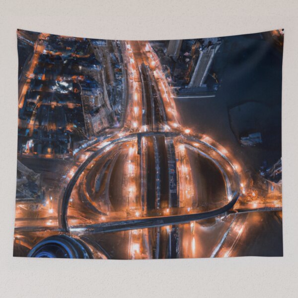 Item preview, Dubai at Night -  A City in Motion with Special Flying Vehicles and Illuminated Streets designed and sold by WBP Mart.