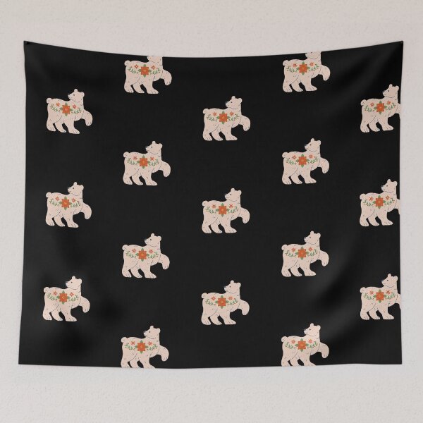 Item preview, black and white buffalo plaid bear christmas designed and sold by wear best.