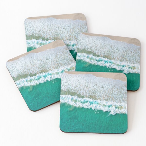 Item preview, Aerial view on turquoise water wave designed and sold by raphotography88.