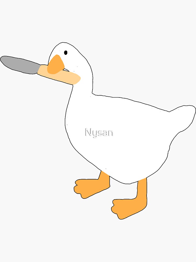 "Goose with a Knife - Untitled Goose Game" Sticker for Sale by Nysan ...
